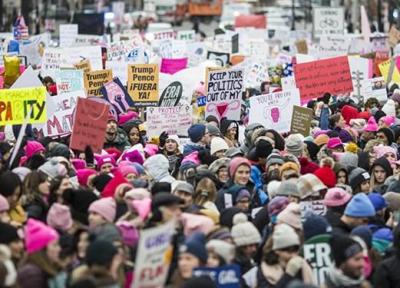 تظاهرات زنان علیه ترامپ در واشنگتن