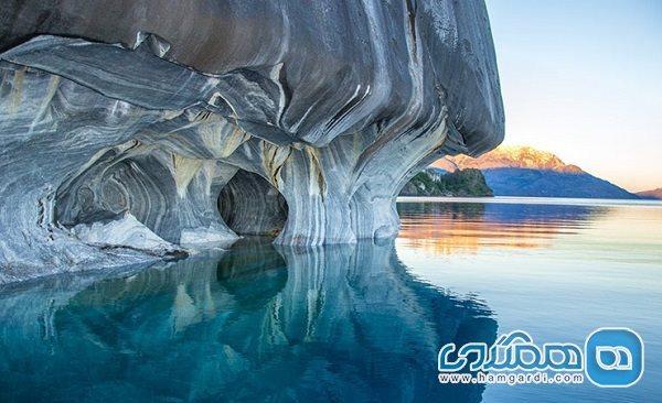 غارهای مرمرین یکی از جاذبه های طبیعی شیلی است