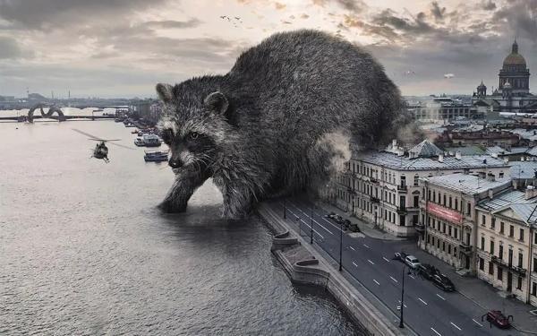 هجوم حیوانات غول پیکر به سن پترزبورگ روسیه